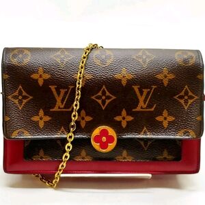 Louis Vuitton Brown and Red Monogram Limited Edition Authentic In Good Condition